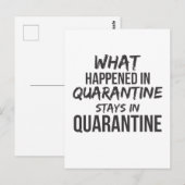 Wat er in quarantaine-stadions in quarantaine gebe briefkaart (Voorkant / Achterkant)