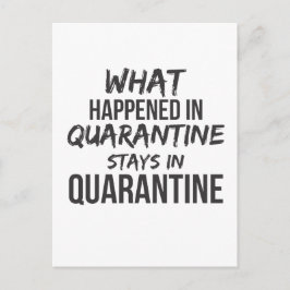 Wat er in quarantaine-stadions in quarantaine gebe briefkaart