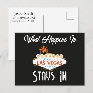 Wat er in Vegas gebeurt, blijft in Las Vegas Night Briefkaart