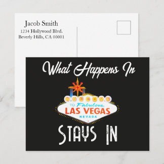 Wat er in Vegas gebeurt, blijft in Las Vegas Night Briefkaart