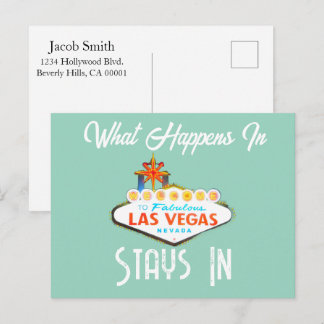 Wat er in Vegas gebeurt, blijft in Las Vegas Night Briefkaart