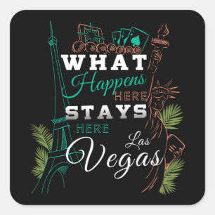 Wat er in Vegas gebeurt Vierkante Sticker