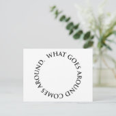 Wat er omringd wordt, komt rond briefkaart (Staand voorkant)