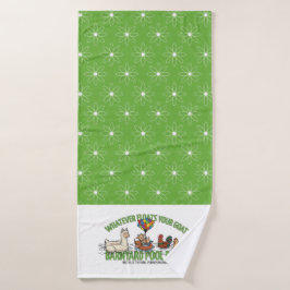 Wat Er Ook Drijft Uw Geit Groene Madeliefjes Handd Badhanddoek