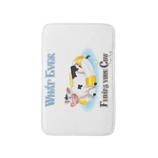 Wat er ook drijft Uw Koe Badmat (Voorkant Verticaal)