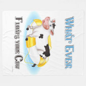 Wat er ook drijft Uw Koe Fleece Deken (Voorkant (Horizontaal))