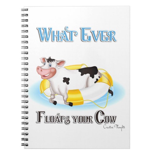 Wat er ook drijft Uw Koe Notitieboek (Voorkant)