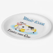 Wat er ook drijft Uw Koe Papieren Bordje (Gekanteld)