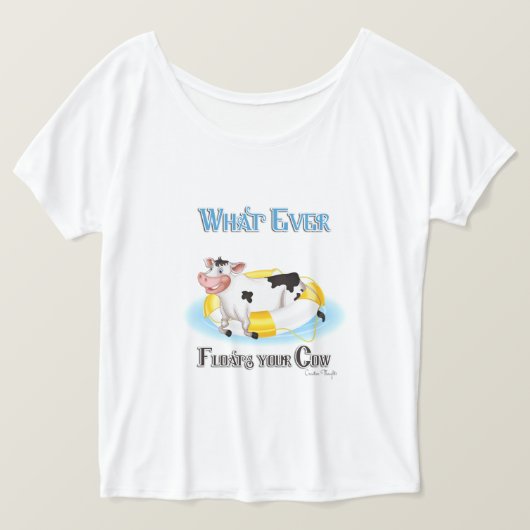 Wat er ook drijft Uw Koe T-shirt (Design voorkant)