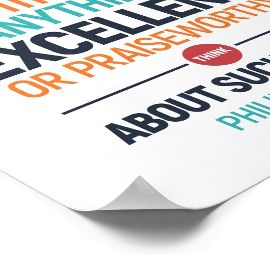 Wat er ook echt goed is, Philippiërs 4:8 post Poster (Hoek)