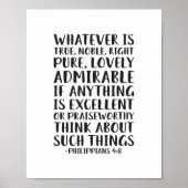 Wat er ook echt goed is, Philippiërs 4:8 post Poster (Voorkant)