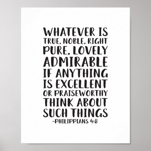 Wat er ook echt goed is, Philippiërs 4:8 post Poster (Voorkant)