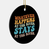 Wat er ook gebeurt aan de rivier blijft aan de riv keramisch ornament (Rechts)