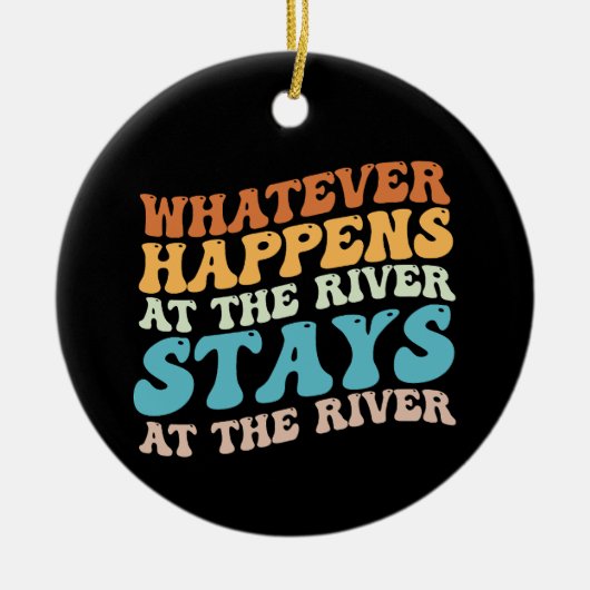 Wat er ook gebeurt aan de rivier blijft aan de riv keramisch ornament (Voorkant)