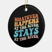 Wat er ook gebeurt aan de rivier blijft aan de riv keramisch ornament (Links)