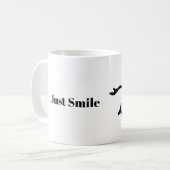 Wat er ook gebeurt, blijf glimlachen. koffiemok (Voorkant links)