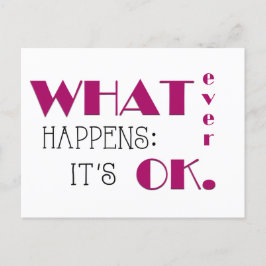 Wat er ook gebeurt, dagelijkse affirmatie flash Ka Feestdagenkaart