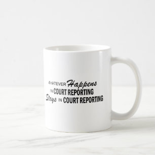 Wat er ook gebeurt - gerechtelijke verslaglegging koffiemok