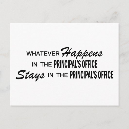 Wat er ook gebeurt - Principal's Kantoor Briefkaart (Voorkant)