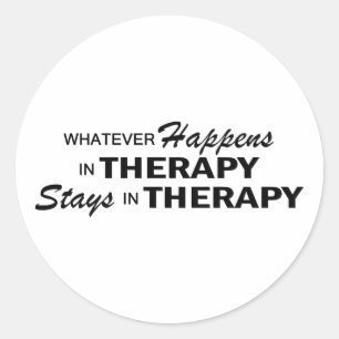 Wat er ook gebeurt - Therapie Ronde Sticker