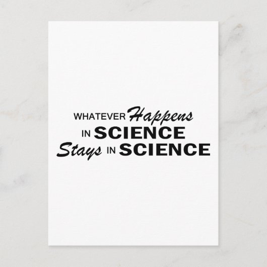 Wat er ook gebeurt - Wetenschap Briefkaart (Voorkant)