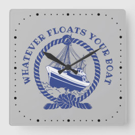 Wat Er Ook Maar Drijft Uw Boot Nautilisch Vierkante Klok