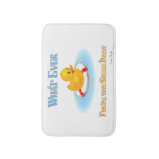 Wat er ook op drijft. badmat (Voorkant Verticaal)