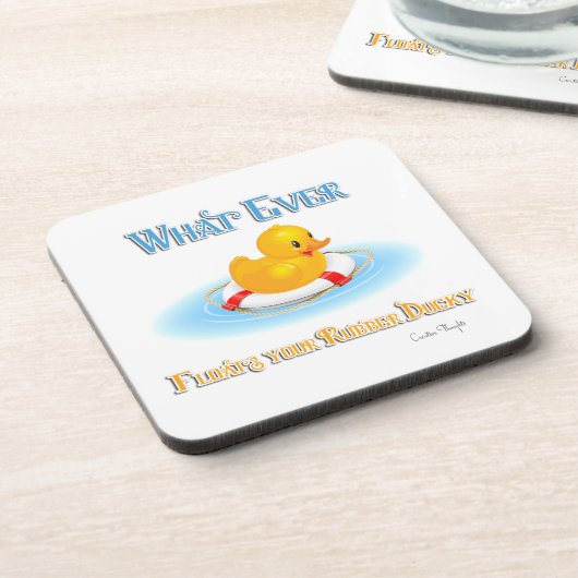 Wat er ook op drijft. bier onderzetter (Linkerzijde)