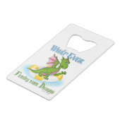 Wat er ook op drijft... creditkaart flessenopener (Achterkant Gekanteld)