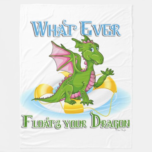 Wat er ook op drijft... fleece deken (Voorkant)