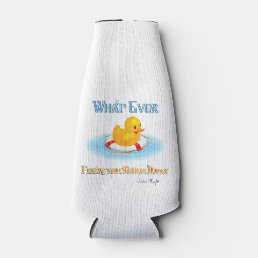 Wat er ook op drijft. flesjeskoeler (Voorkant)