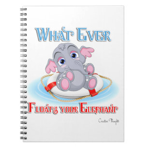 Wat er ook op drijft... je Baby olifant Notitieboek