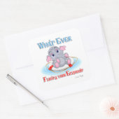 Wat er ook op drijft... je Baby olifant Vierkante Sticker (Envelop)