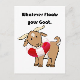 Wat er ook op drijft, je Cartoon voor het behoud v Briefkaart