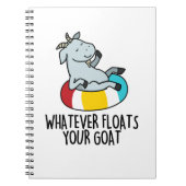 Wat er ook op drijft je geit grappige dierenbont notitieboek (Voorkant)