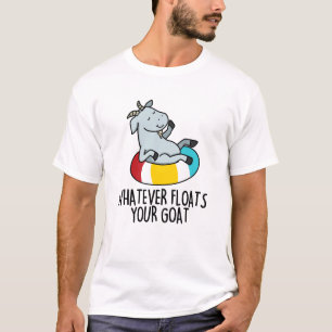 Wat er ook op drijft je geit grappige dierenbont t-shirt