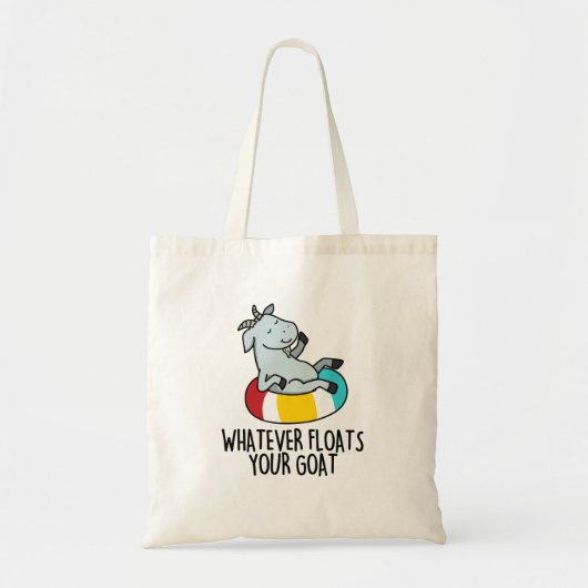 Wat er ook op drijft je geit grappige dierenbont tote bag (Voorkant)
