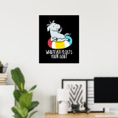 Wat er ook op drijft je geit schimmeldier, paarden poster (Thuiskantoor)