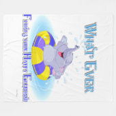 Wat er ook op drijft je gelukkige olifant fleece deken (Voorkant (Horizontaal))