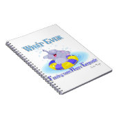 Wat er ook op drijft je gelukkige olifant notitieboek (Rechterzijde)