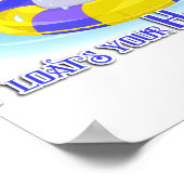 Wat er ook op drijft je gelukkige olifant poster (Hoek)