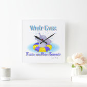 Wat er ook op drijft je gelukkige olifant vierkante klok (Huis)