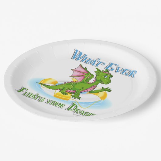 Wat er ook op drijft... papieren bordje (Gekanteld)