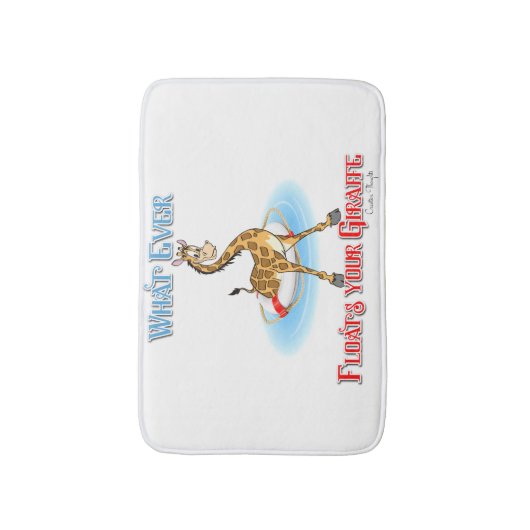 Wat er ook op drijft Uw Giraffe Badmat (Voorkant Verticaal)