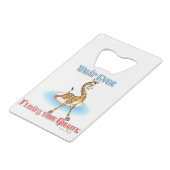 Wat er ook op drijft Uw Giraffe Creditkaart Flessenopener (Achterkant Gekanteld)