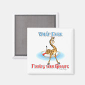 Wat er ook op drijft Uw Giraffe Magneet (Voorkant / Achterkant)