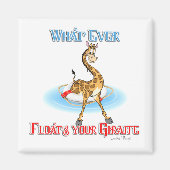 Wat er ook op drijft Uw Giraffe Magneet (Voorkant)