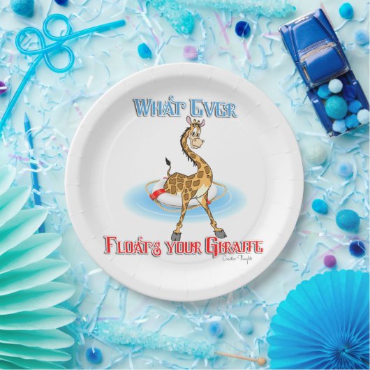 Wat er ook op drijft Uw Giraffe Papieren Bordje (Feest)