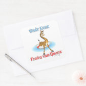 Wat er ook op drijft Uw Giraffe Vierkante Sticker (Envelop)