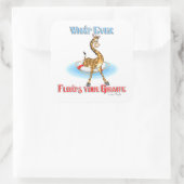Wat er ook op drijft Uw Giraffe Vierkante Sticker (Tas)